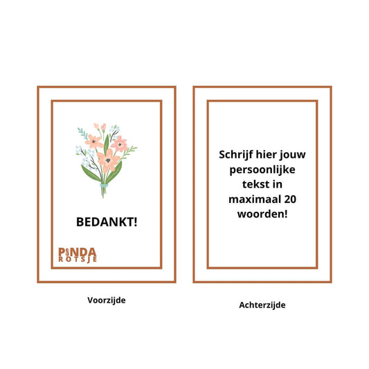 Bedankt cadeau gepersonaliseerd