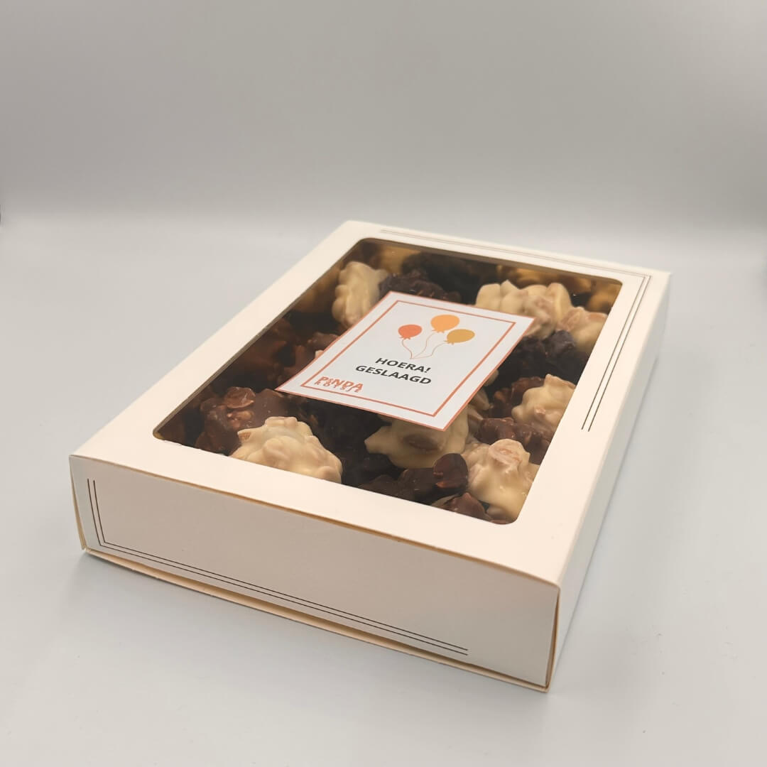Geslaagd cadeau chocolade