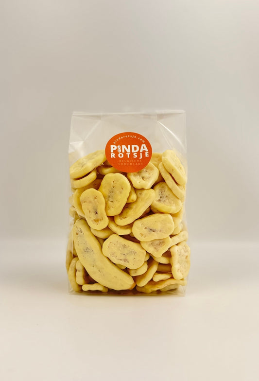 Witte chocolade yoghurt bananenchips 400 gram