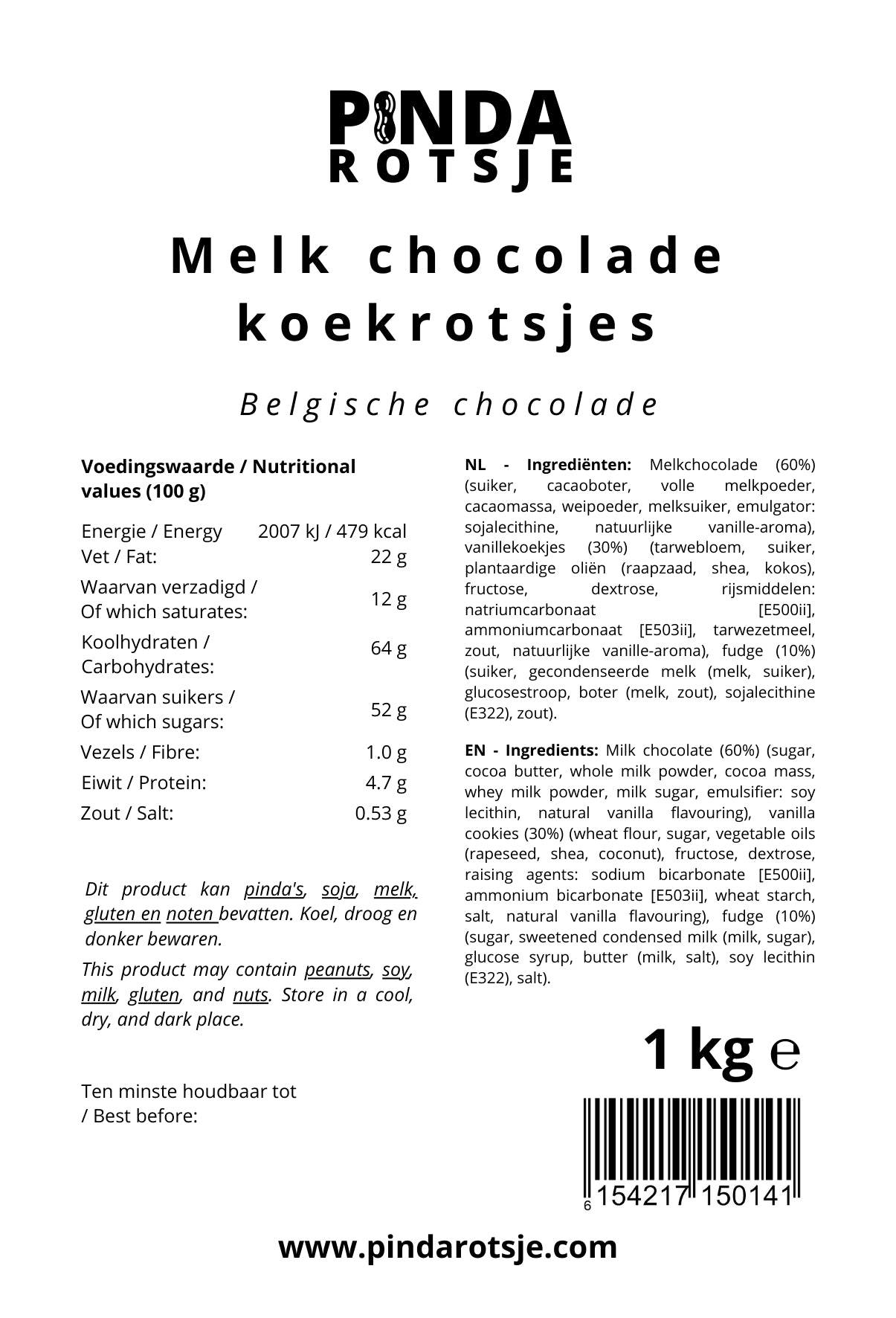 Melk chocolade koekrotsjes