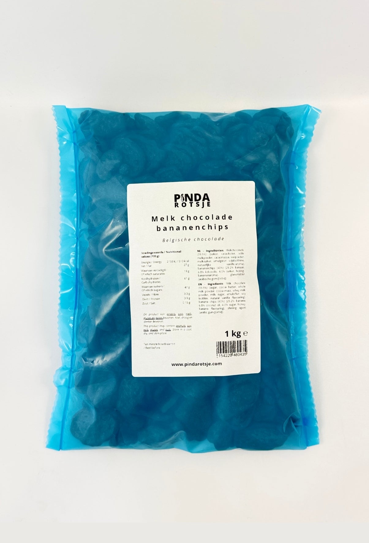Melk chocolade bananenchips 1 kg