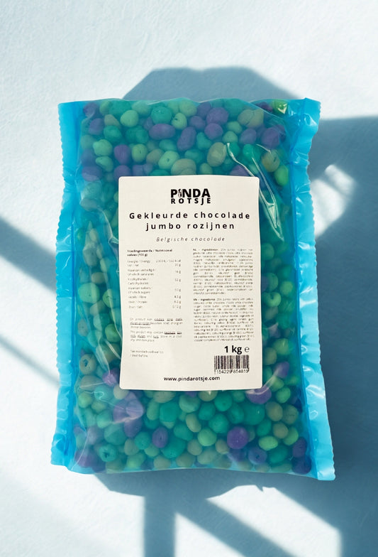 Gekleurde chocolade jumbo rozijnen mix 1 kg