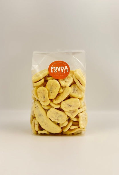 Witte chocolade yoghurt bananenchips 400 gram