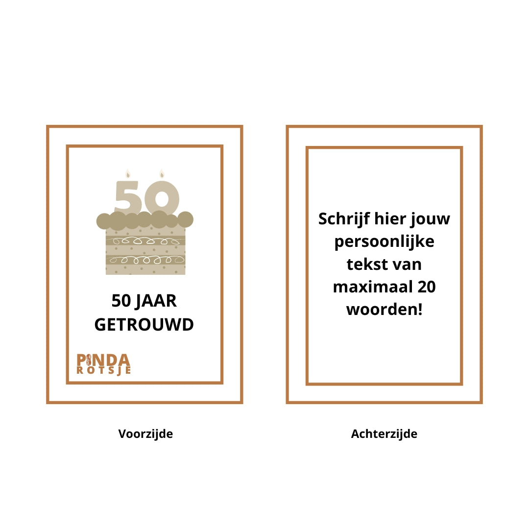 cadeau chocolade 50 jaar getrowd